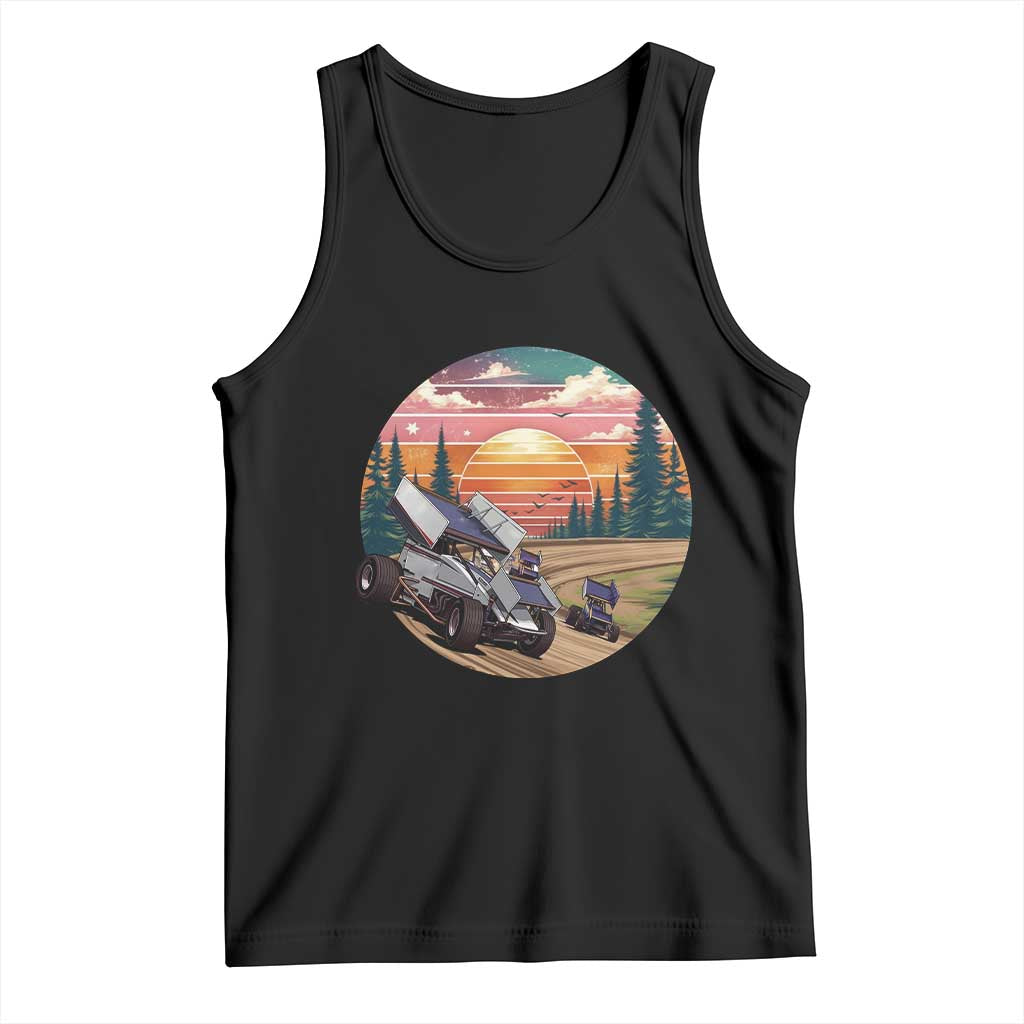 Sprint Car Dirt Track Racing Sunset Motorsports Tank Top - Wonder Print Shop