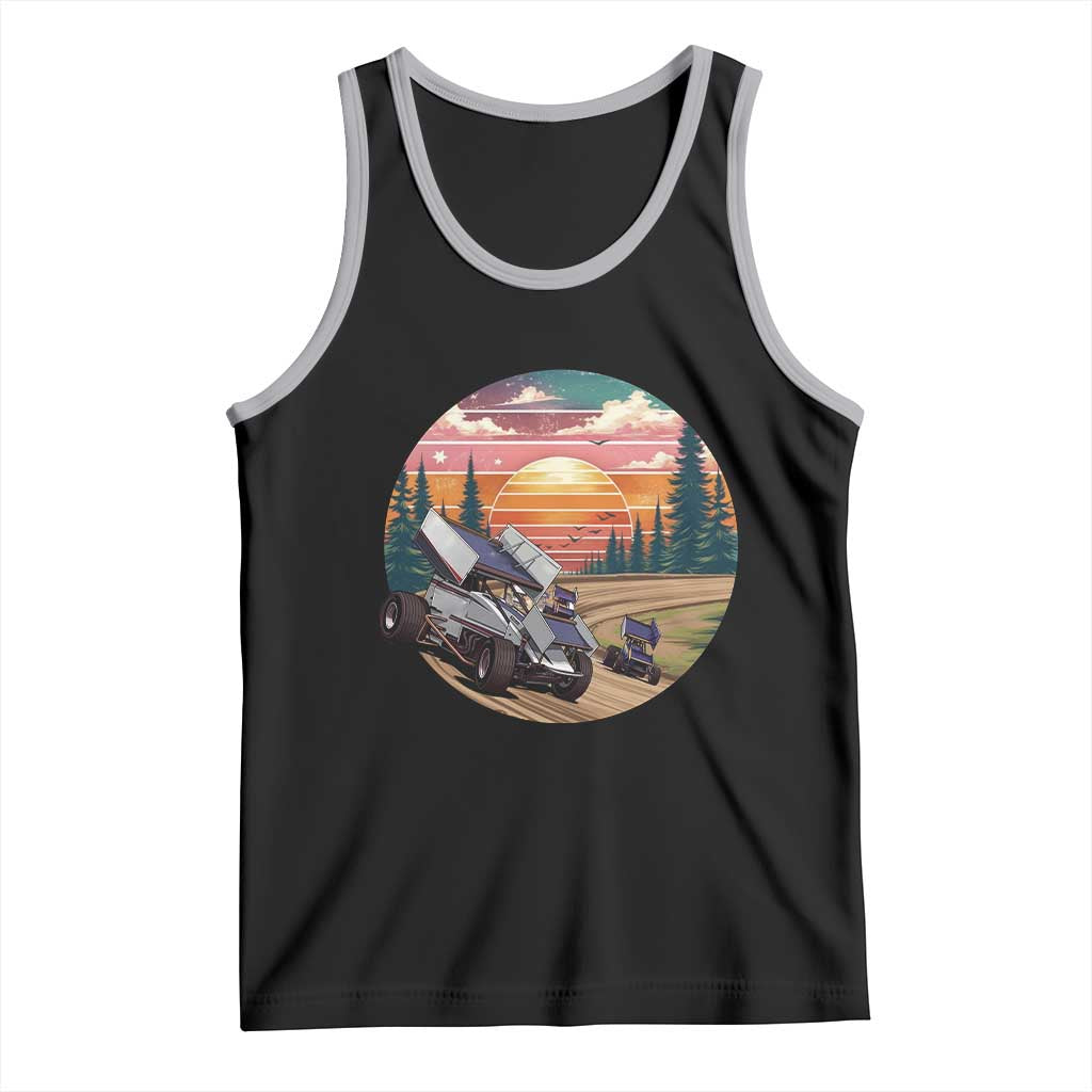 Sprint Car Dirt Track Racing Sunset Motorsports Tank Top - Wonder Print Shop