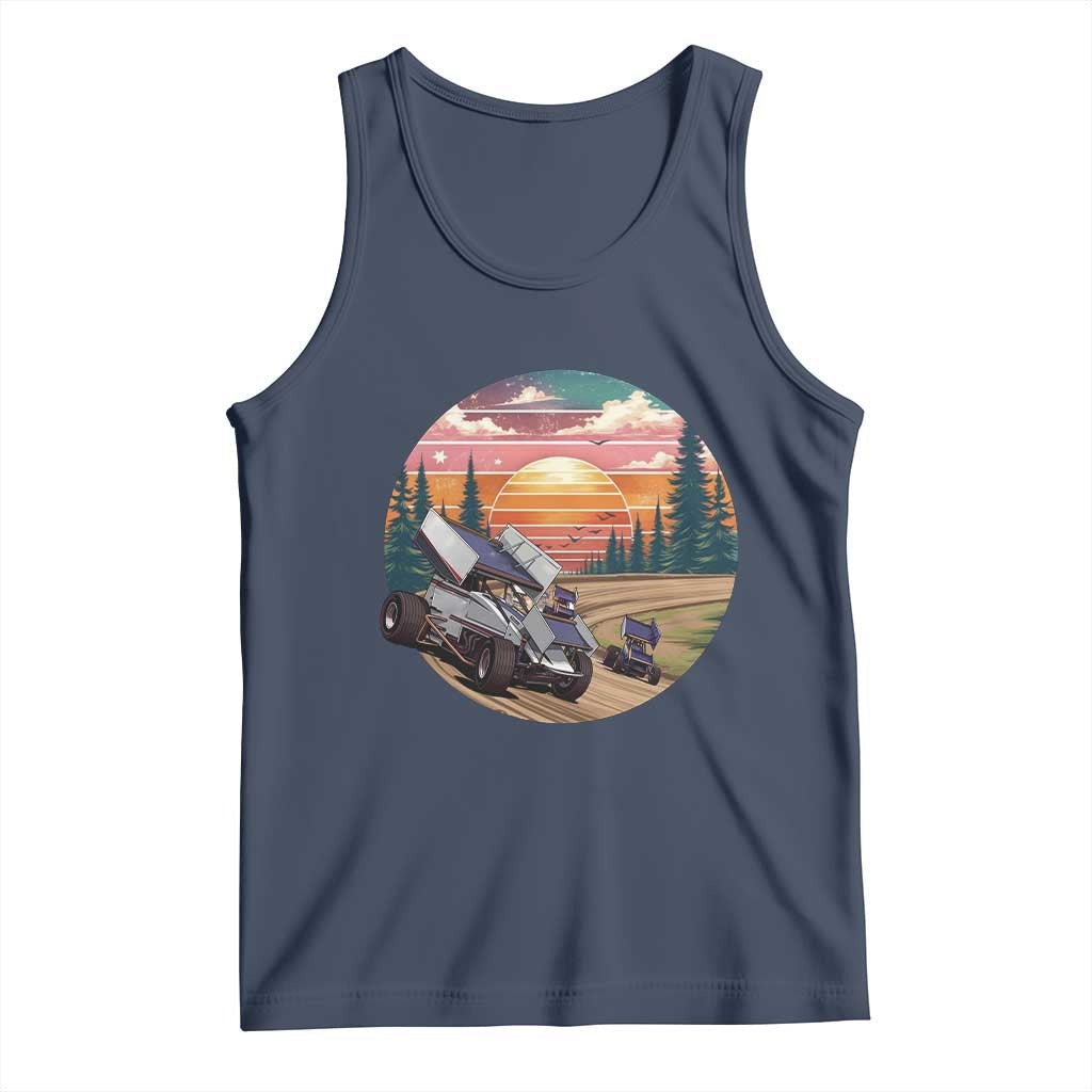 Sprint Car Dirt Track Racing Sunset Motorsports Tank Top - Wonder Print Shop