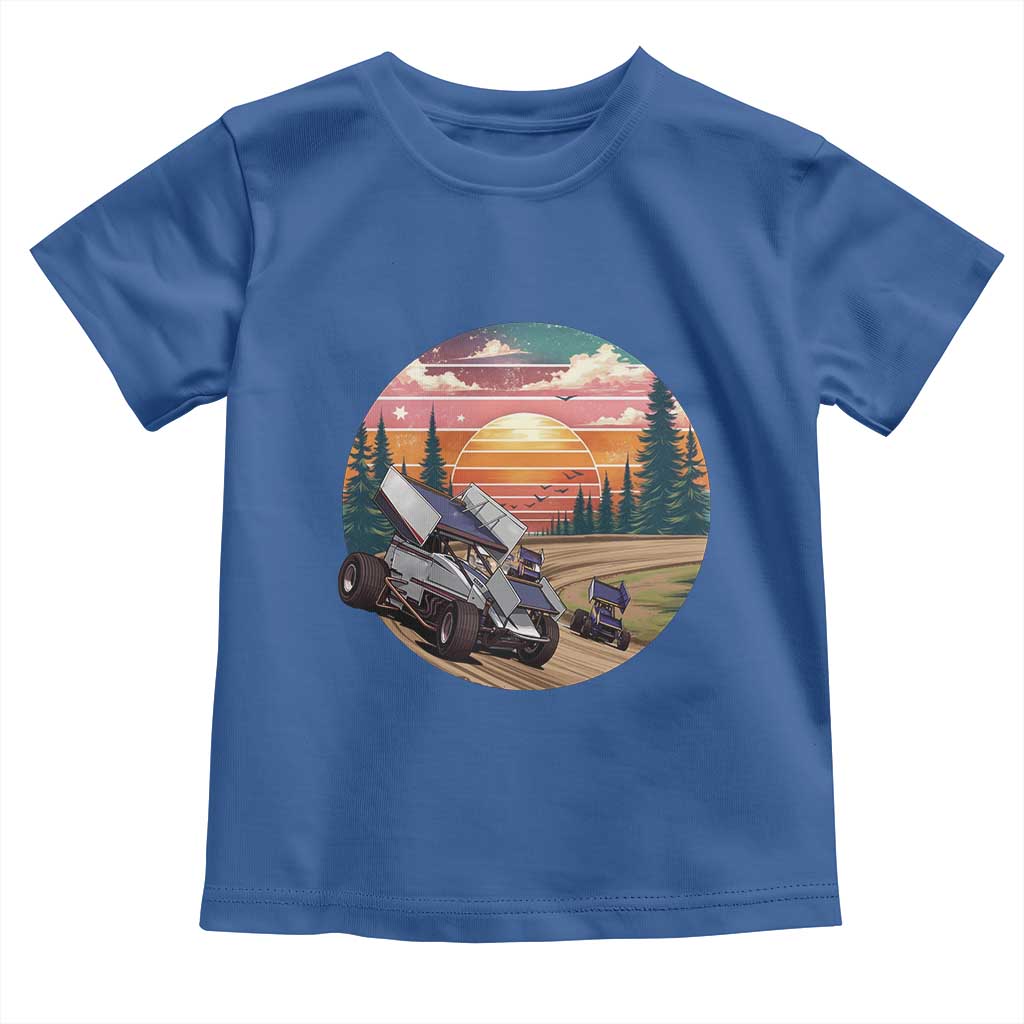 Sprint Car Dirt Track Racing Sunset Motorsports Toddler T Shirt - Wonder Print Shop