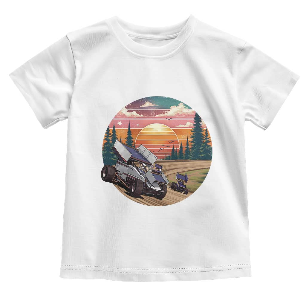 Sprint Car Dirt Track Racing Sunset Motorsports Toddler T Shirt - Wonder Print Shop