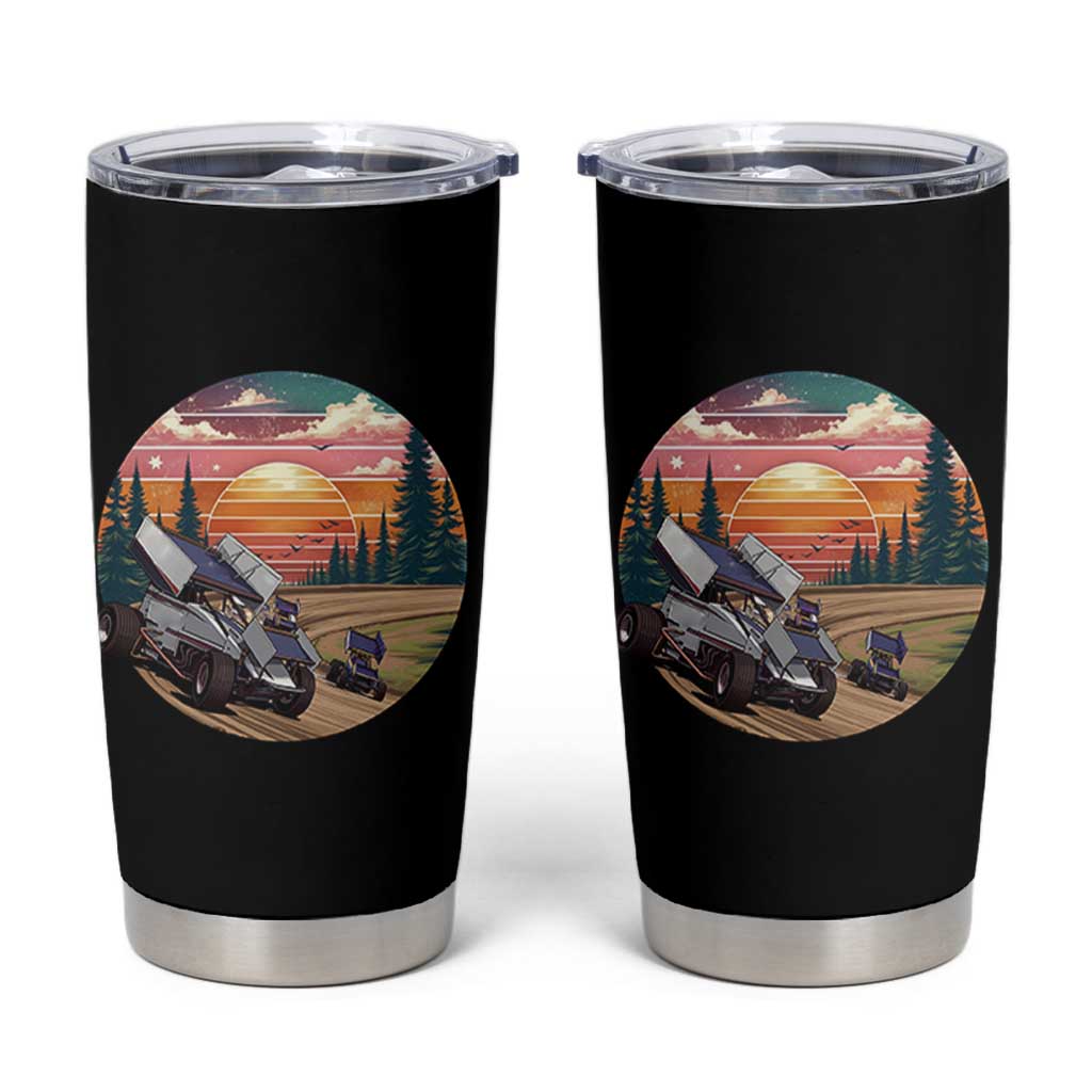 Sprint Car Dirt Track Racing Sunset Motorsports Tumbler Cup - Wonder Print Shop