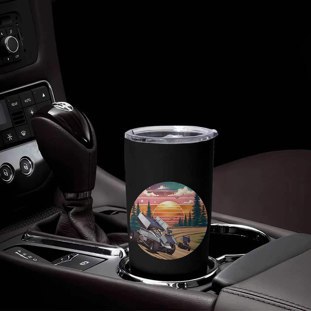 Sprint Car Dirt Track Racing Sunset Motorsports Tumbler Cup - Wonder Print Shop