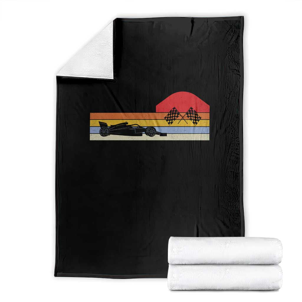 Racing Car Retro Style Vintage Throw Blanket - Wonder Print Shop