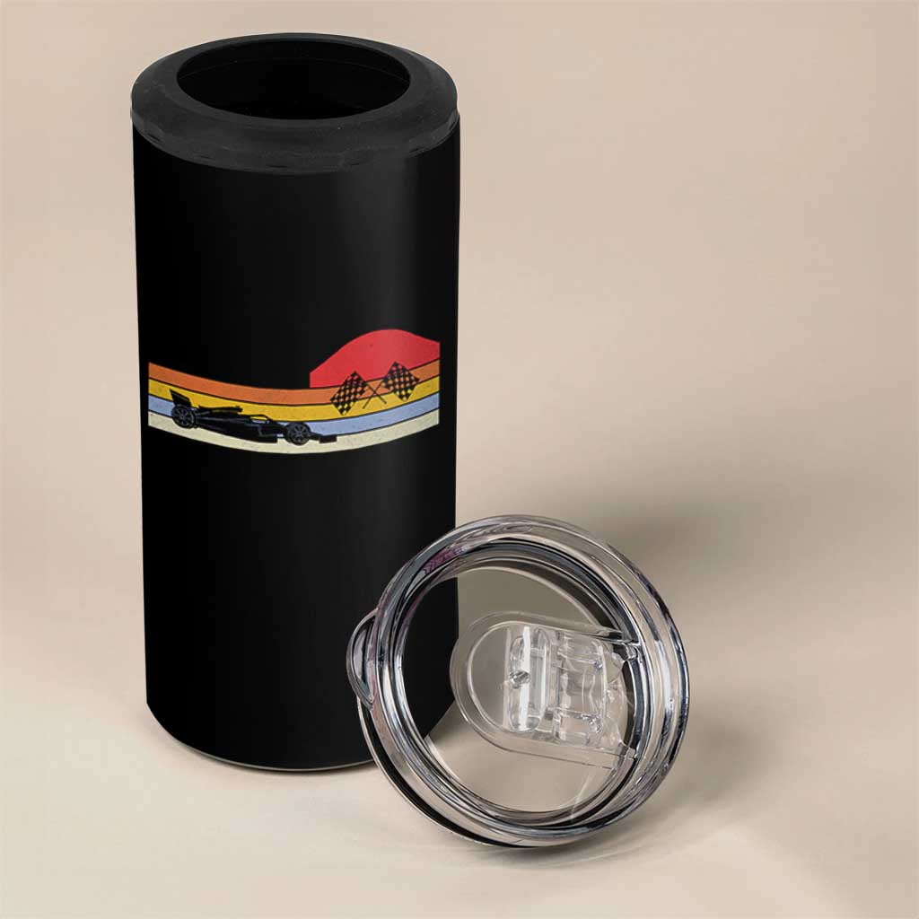 Racing Car Retro Style Vintage 4 in 1 Can Cooler Tumbler