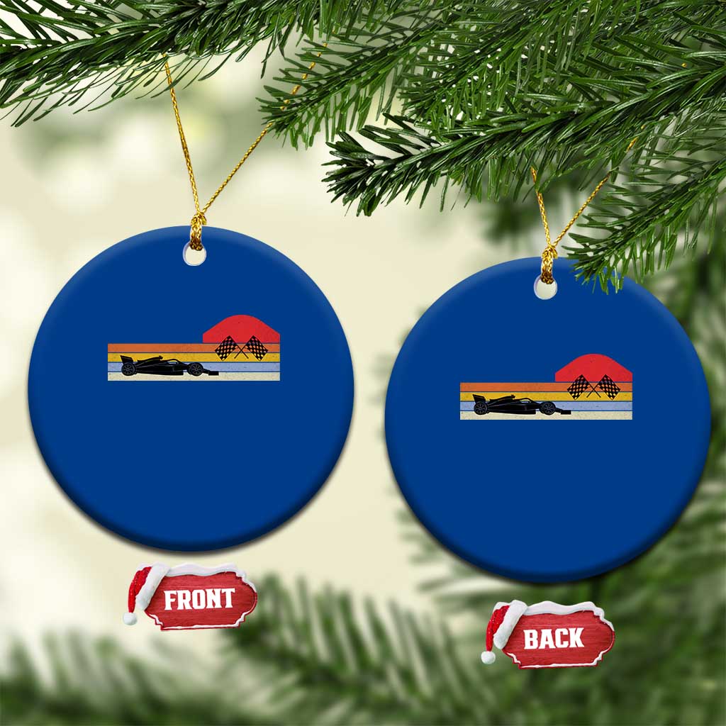 Racing Car Retro Style Vintage Ceramic Ornament - Wonder Print Shop