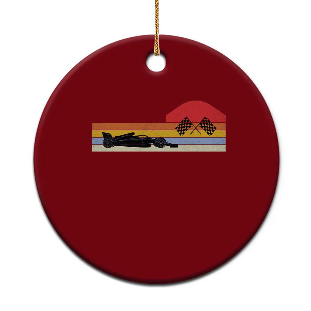 Racing Car Retro Style Vintage Ceramic Ornament - Wonder Print Shop