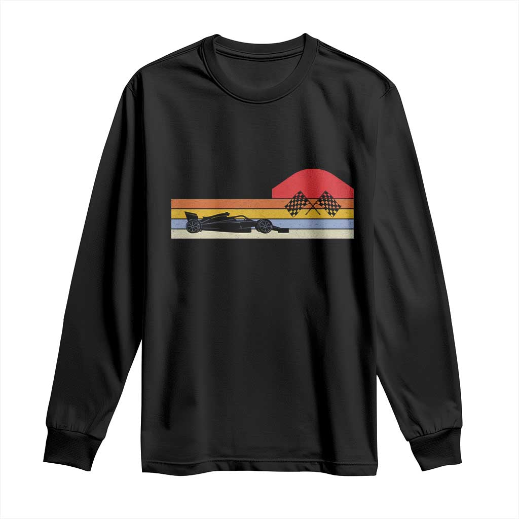 Racing Car Retro Style Vintage Long Sleeve Shirt - Wonder Print Shop