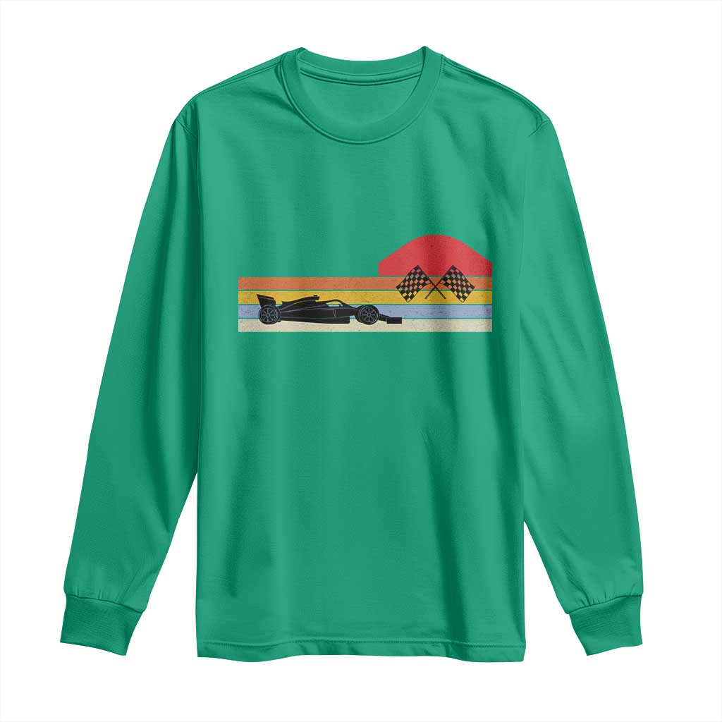 Racing Car Retro Style Vintage Long Sleeve Shirt - Wonder Print Shop