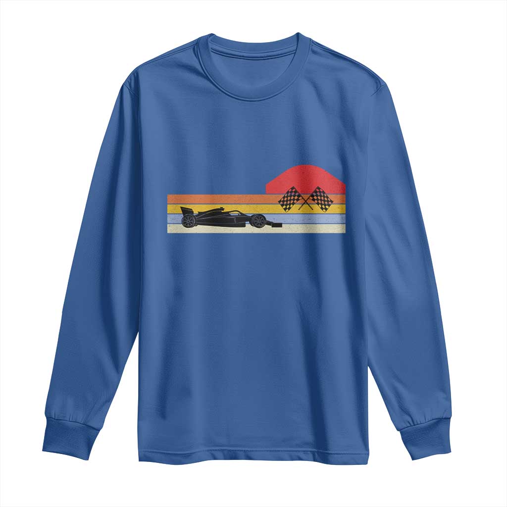 Racing Car Retro Style Vintage Long Sleeve Shirt - Wonder Print Shop