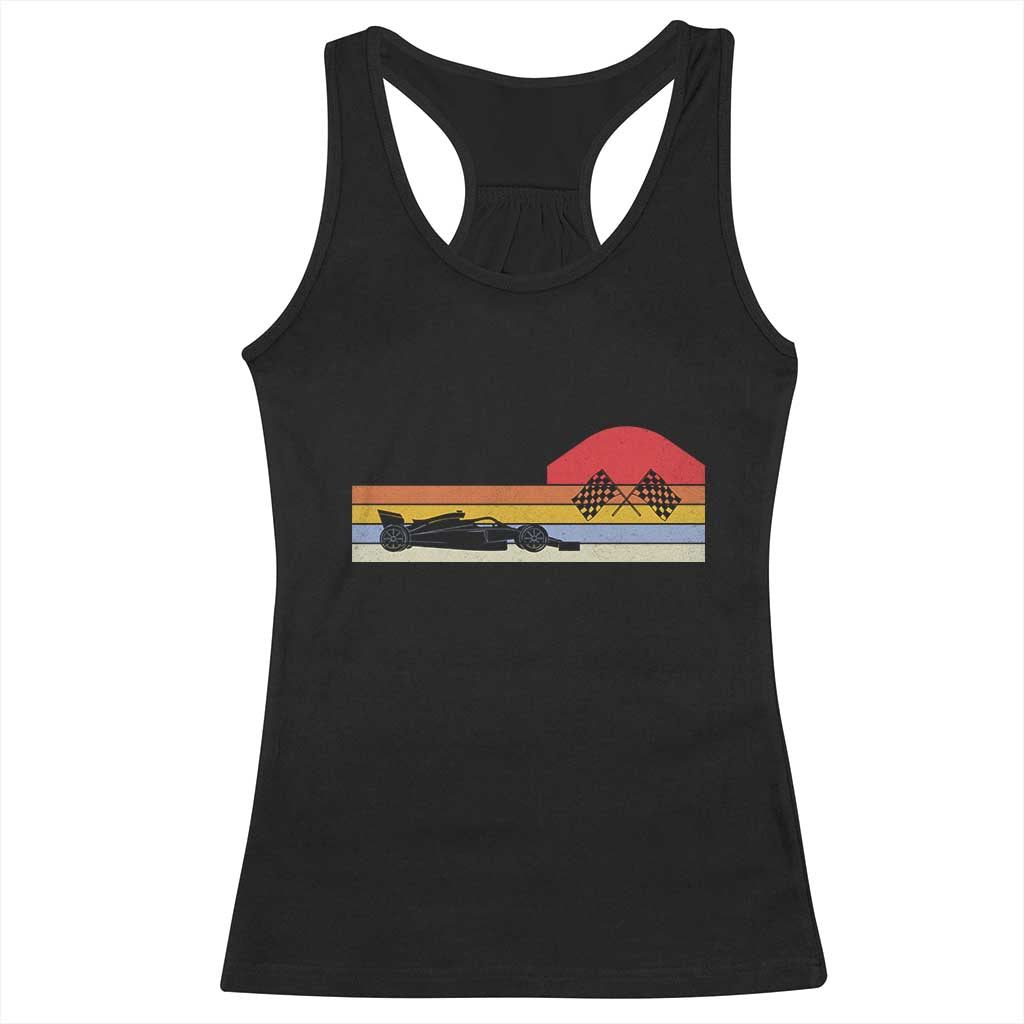 Racing Car Retro Style Vintage Racerback Tank Top - Wonder Print Shop