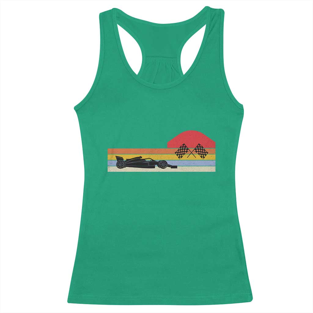 Racing Car Retro Style Vintage Racerback Tank Top - Wonder Print Shop