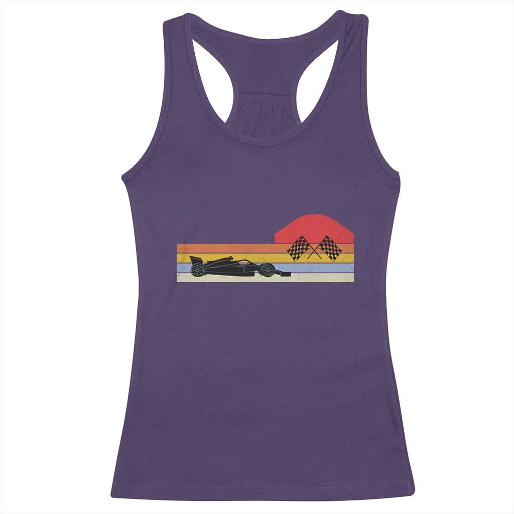 Racing Car Retro Style Vintage Racerback Tank Top - Wonder Print Shop