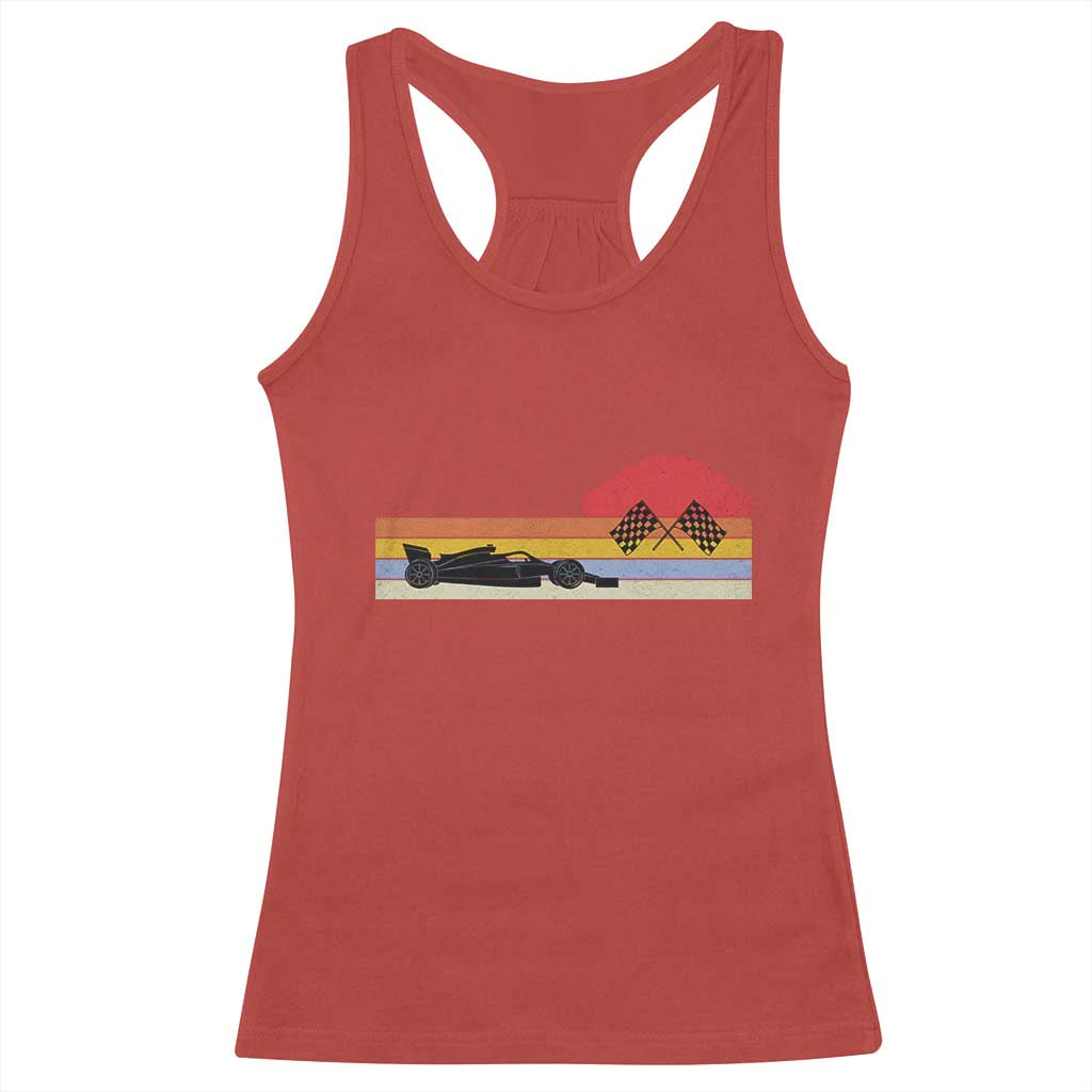 Racing Car Retro Style Vintage Racerback Tank Top - Wonder Print Shop