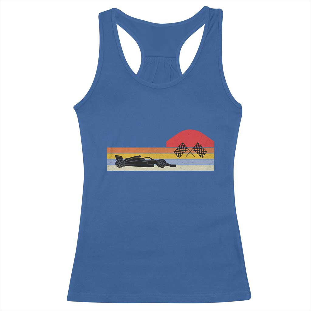 Racing Car Retro Style Vintage Racerback Tank Top - Wonder Print Shop