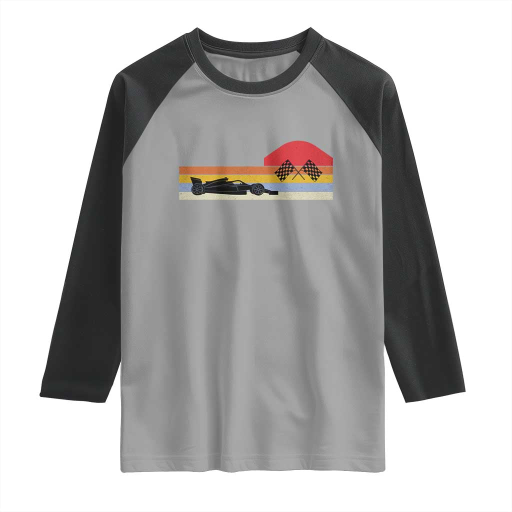 Racing Car Retro Style Vintage Raglan Shirt - Wonder Print Shop
