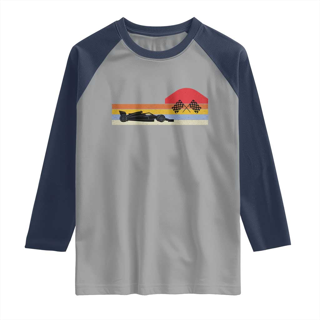 Racing Car Retro Style Vintage Raglan Shirt - Wonder Print Shop