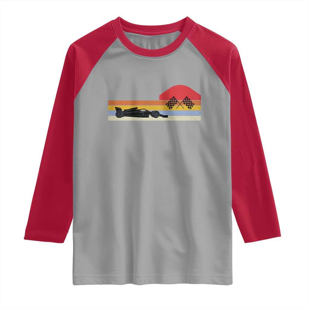 Racing Car Retro Style Vintage Raglan Shirt - Wonder Print Shop