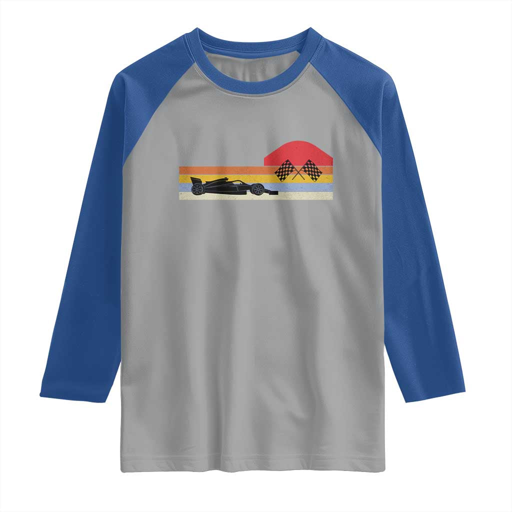 Racing Car Retro Style Vintage Raglan Shirt - Wonder Print Shop