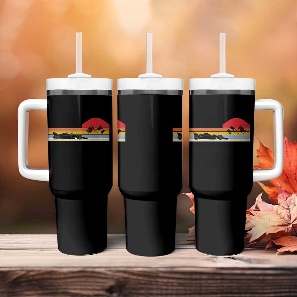 Racing Car Retro Style Vintage Tumbler With Handle