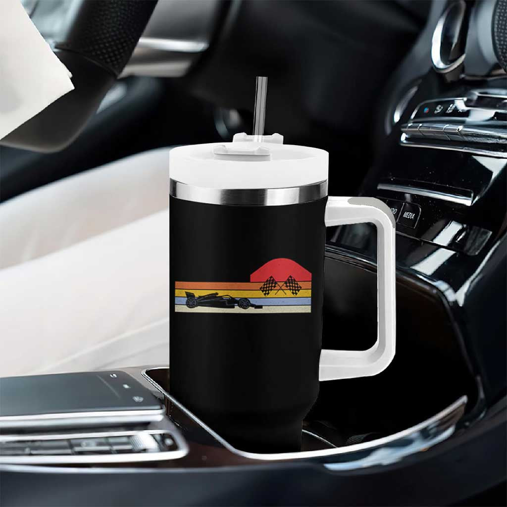 Racing Car Retro Style Vintage Tumbler With Handle