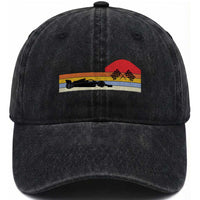Racing Car Retro Style Vintage Washed Cotton Baseball Cap