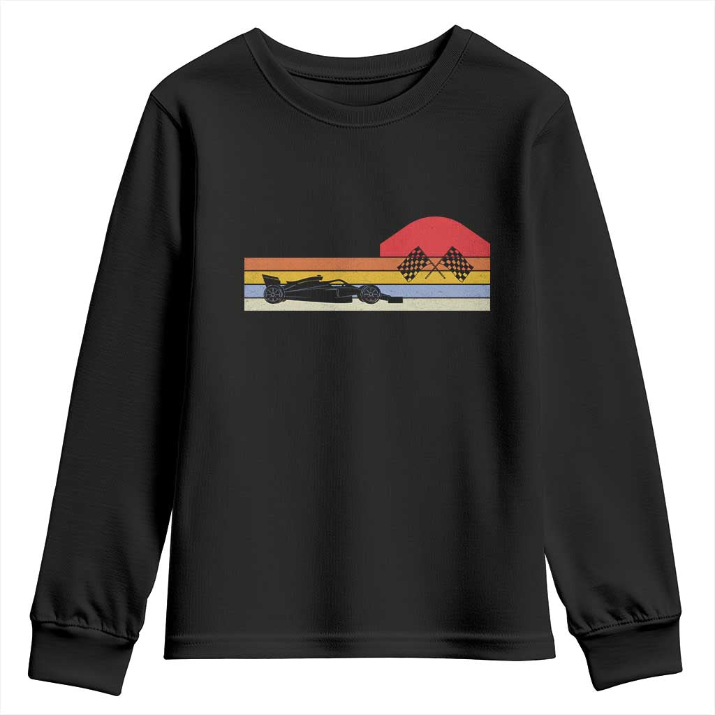Racing Car Retro Style Vintage Youth Sweatshirt - Wonder Print Shop