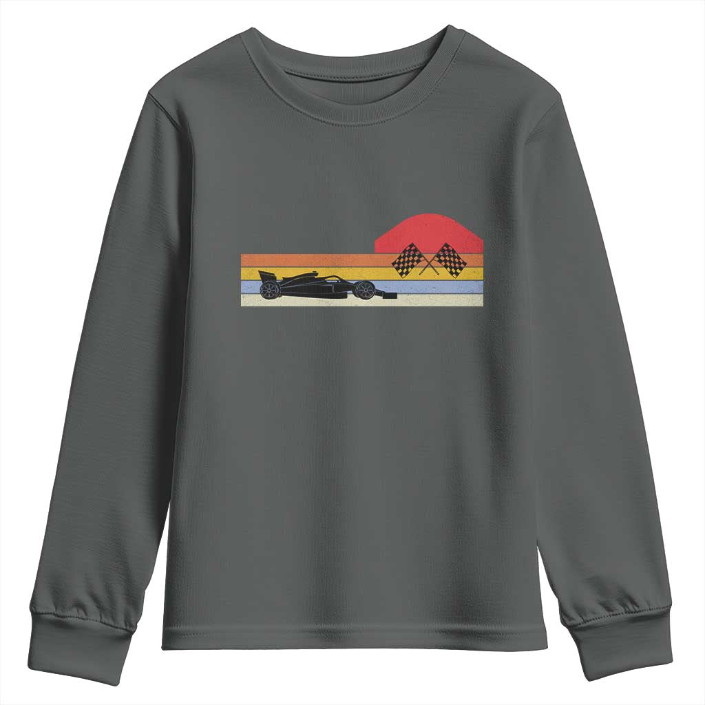 Racing Car Retro Style Vintage Youth Sweatshirt - Wonder Print Shop