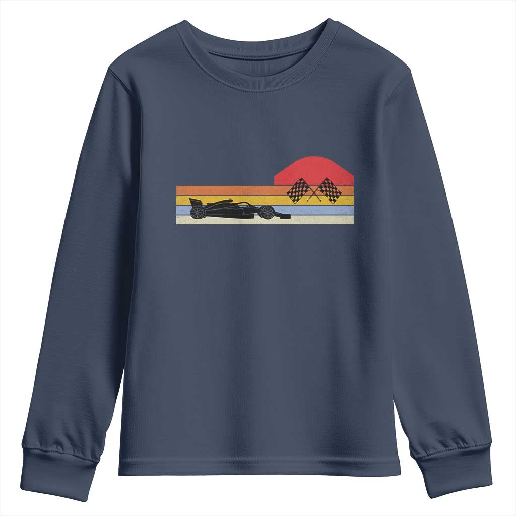 Racing Car Retro Style Vintage Youth Sweatshirt - Wonder Print Shop
