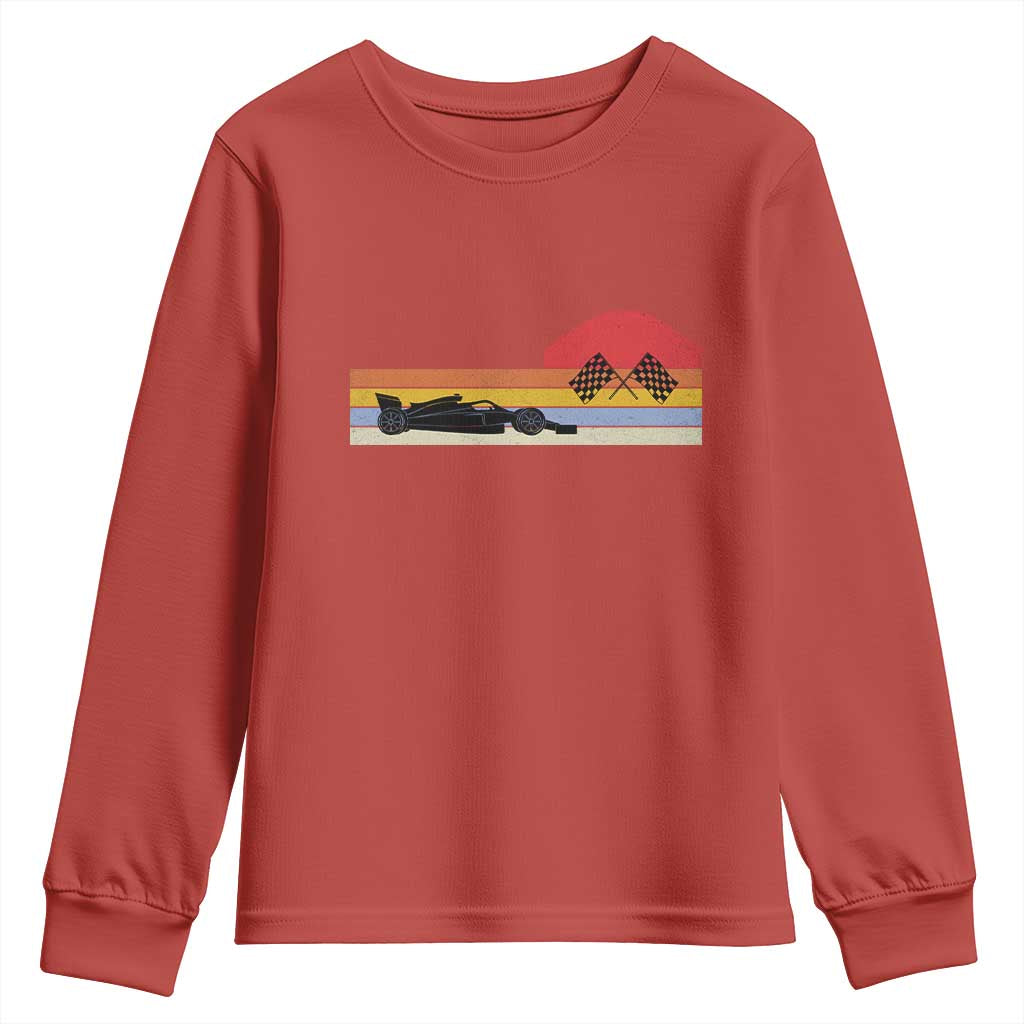 Racing Car Retro Style Vintage Youth Sweatshirt - Wonder Print Shop