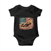 Racing Car Baby Onesie Patriotic American Flag Race - Wonder Print Shop