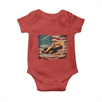Racing Car Baby Onesie Patriotic American Flag Race - Wonder Print Shop
