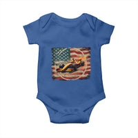 Racing Car Baby Onesie Patriotic American Flag Race - Wonder Print Shop