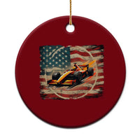 Racing Car Ceramic Ornament Patriotic American Flag Race - Wonder Print Shop