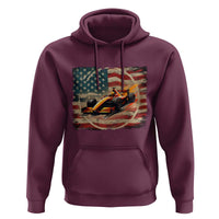Racing Car Hoodie Patriotic American Flag Race - Wonder Print Shop