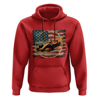 Racing Car Hoodie Patriotic American Flag Race - Wonder Print Shop
