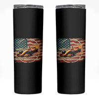 Racing Car Skinny Tumbler Patriotic American Flag Race