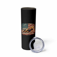 Racing Car Skinny Tumbler Patriotic American Flag Race