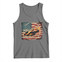 Racing Car Tank Top Patriotic American Flag Race - Wonder Print Shop