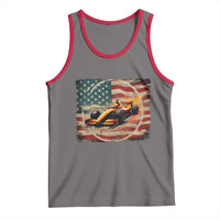 Racing Car Tank Top Patriotic American Flag Race - Wonder Print Shop