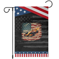 Racing Car Garden Flag Patriotic American Flag Race