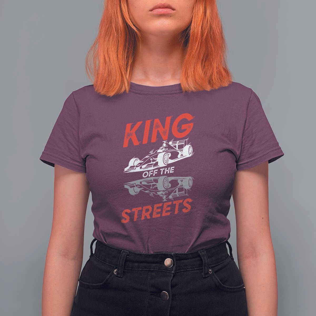 Racing Car T Shirt For Women King Of The Streets - Wonder Print Shop