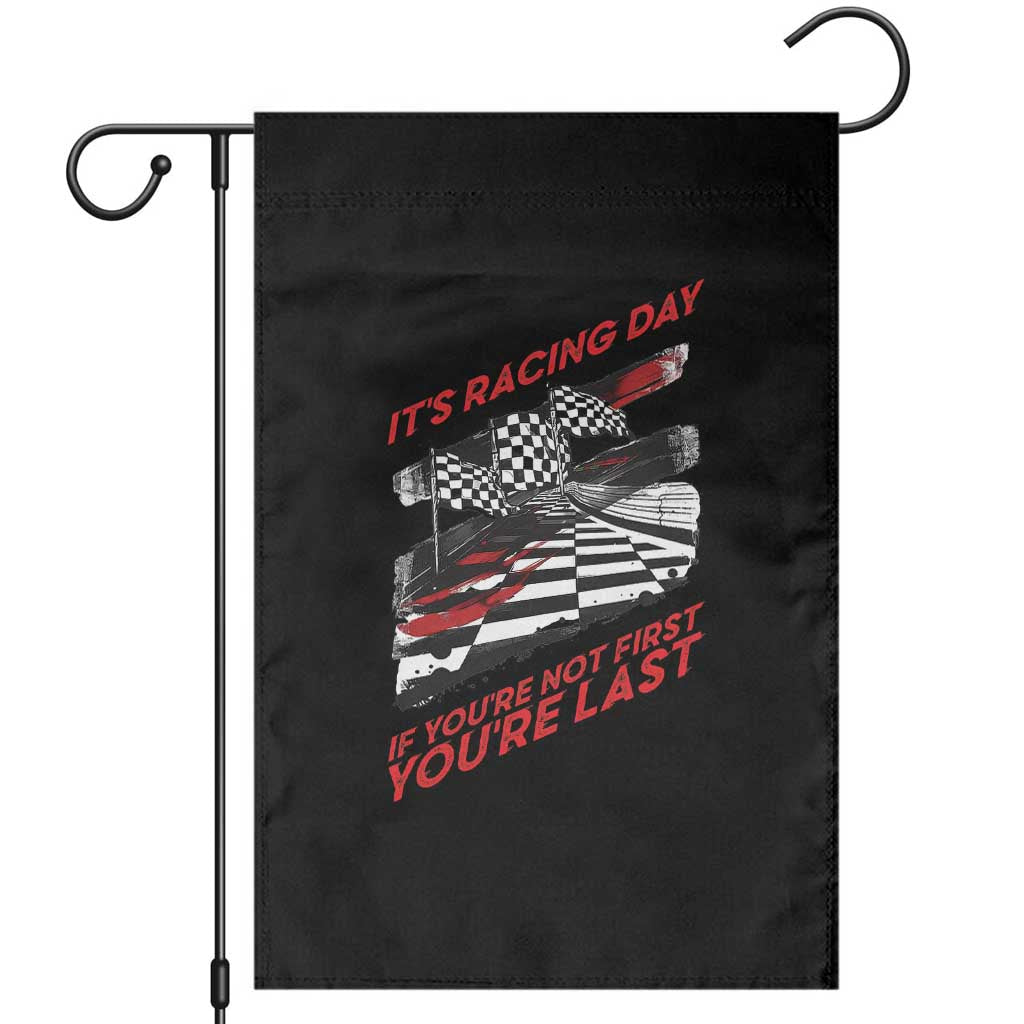 Funny Racing Car Flag Garden Flag It Is Racing Day - Wonder Print Shop