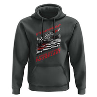 Funny Racing Car Flag Hoodie It Is Racing Day - Wonder Print Shop
