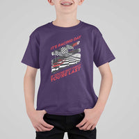 Funny Racing Car Flag T Shirt For Kid It Is Racing Day - Wonder Print Shop