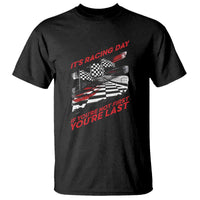 Funny Racing Car Flag T Shirt It Is Racing Day - Wonder Print Shop