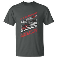 Funny Racing Car Flag T Shirt It Is Racing Day - Wonder Print Shop
