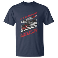 Funny Racing Car Flag T Shirt It Is Racing Day - Wonder Print Shop