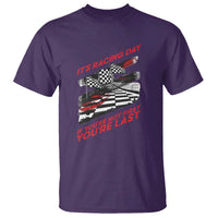Funny Racing Car Flag T Shirt It Is Racing Day - Wonder Print Shop