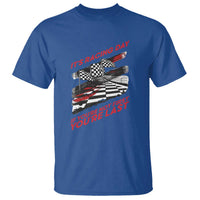 Funny Racing Car Flag T Shirt It Is Racing Day - Wonder Print Shop